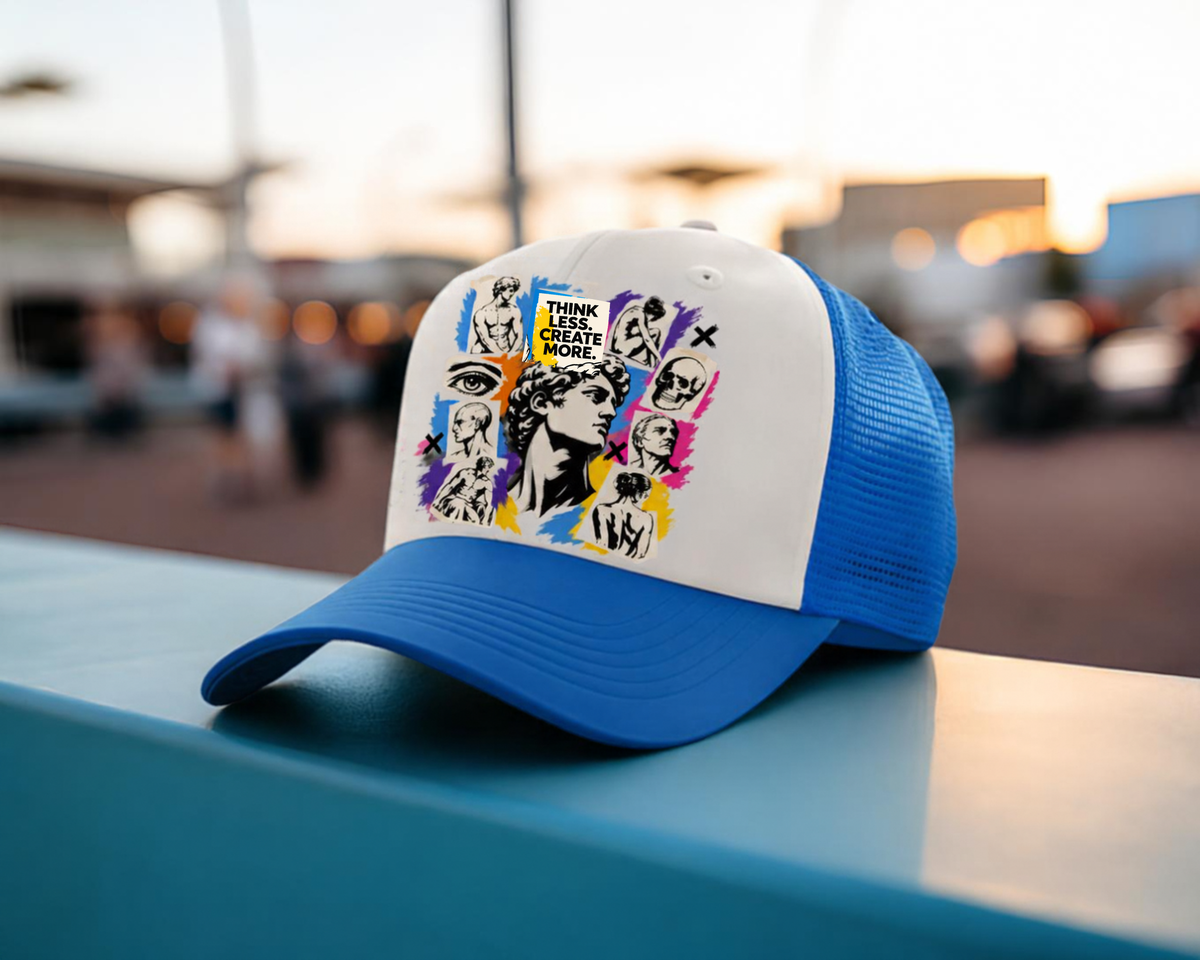 Think Less, Create More - Two-Tone Trucker Cap