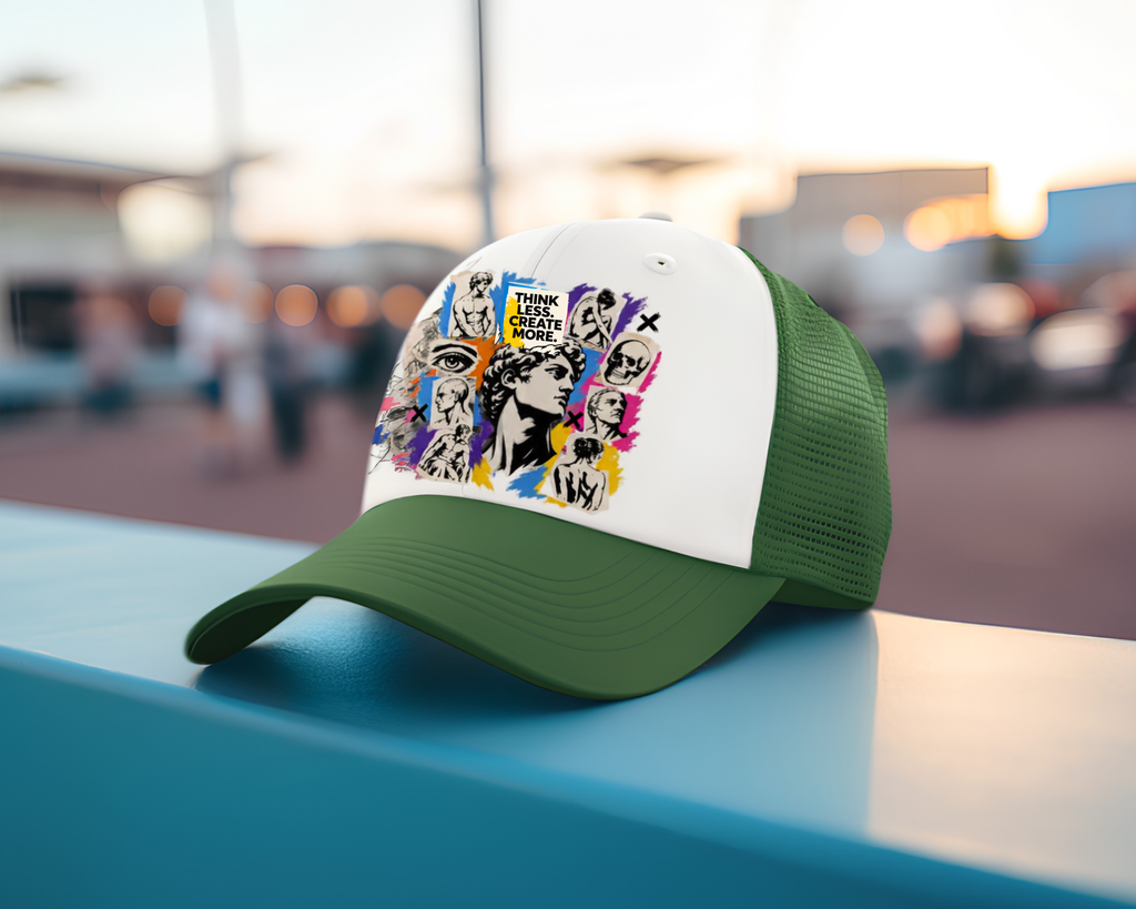 Think Less, Create More - Two-Tone Trucker Cap