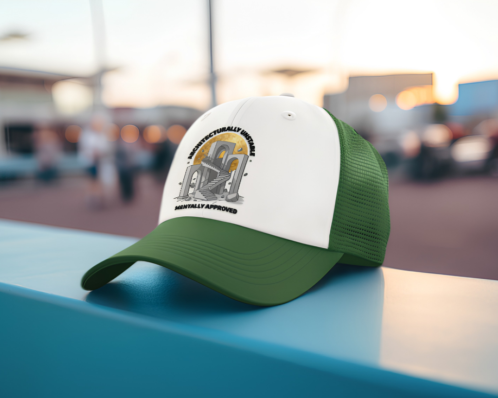 Architecturally Unstable, Mentally Approved - Two-Tone Trucker Cap