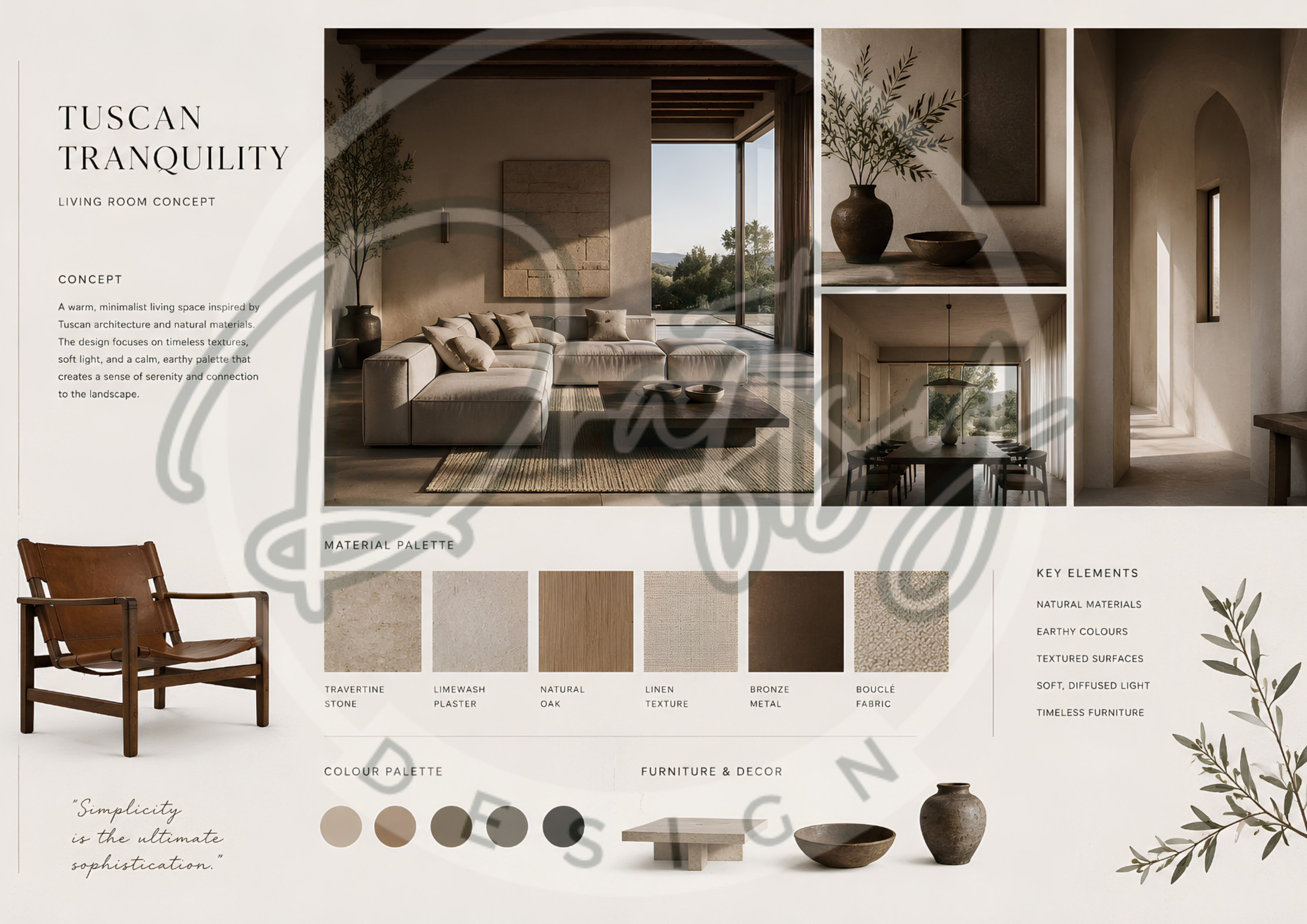 Simplicity is the ultimate sophistication 02 - A3 Moodboard Canva Templates