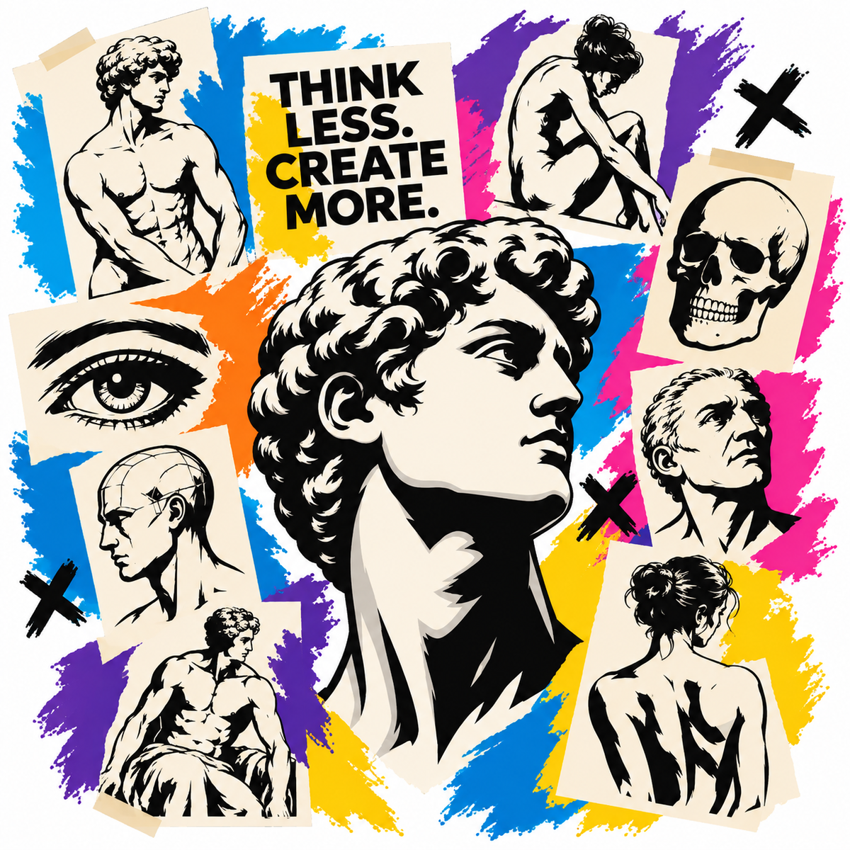 Think Less, Create More - Unisex T-Shirt